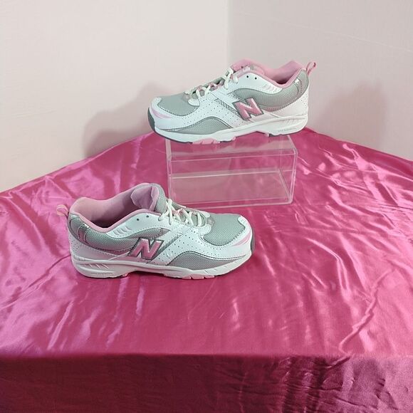 New Balance 515 Youth Girls SZ 6.5 White Pink Gray Athletic Shoes New . - Picture 4 of 10